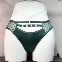Culotte Sexy Haut de Gamme Femme, String Taille Basse Femme avec Boucle en V, Dentelle Épissée et Creuse
