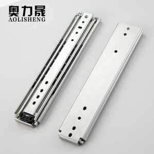 76mm cajón corredores 3 veces la extensión telescópica de rodamiento de bolas de la industria de servicio pesado cajón carril de deslizamiento - Product Image 5