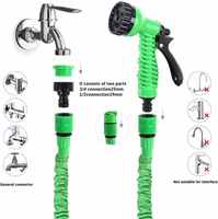 Tuyau d'arrosage magique extensible en latex rose, flexible et rétractable, avec pistolet pulvérisateur multifonction pour l'irrigation – Vente en gros