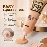 FLOWER SECRET Crème BB au Squalane, Contrôle du Sébum, Hydratante, Teintes Foncées, 35ml, 6 Nuances, OEM, Marque Privée, Agent Recherché