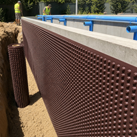 Membrane de drainage alvéolée à installation facile, plaque de drainage géosynthétique, feuille alvéolée en HDPE, plaque de drainage HDPE résistante aux racines