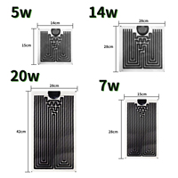 MINCO HEAT Pet – coussin chauffant électrique pour Reptile, plastique imprimé noir, 220V-240V, 5W/7W/14W/20W