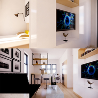 Petite maison de pré-assemblée, petite maison, 3 chambres, cabine double, familiale, moderne, installation rapide, modèles de Villa prédéfinis