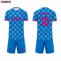 Maillots de football légers à manches courtes, personnalisables par impression par transfert thermique, en maille respirante, séchage rapide, extensibles et confortables pour les matchs sportifs