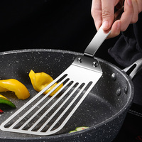 Accessoires de cuisine Gadgets pour la maison et la cuisine Spatule à poisson en acier inoxydable pour la friture de viande et de bifteck Spatule fendue/tourneur
