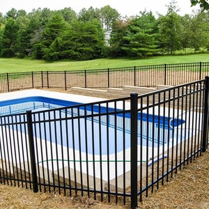 Sơn tĩnh điện kẽm thép hàng rào an toàn hồ bơi giáo hàng đầu ống thép ống hàng rào sắt rèn hàng rào vườn - Product Image 5