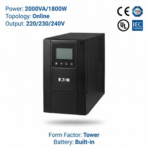 Système d'alimentation sans interruption (ASI) en tour à double conversion en ligne DX Series DX2000CN 2 kVA 1,6 kW 220 V CE ISO pour système de contrôle d'automatisation industrielle - Product Image 2