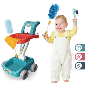 Jouets de nettoyage pour maison de poupée, outils de simulation pour enfants (balai, serpillière), jouets éducatifs pour l'éveil à la propreté et aux tâches ménagères - Product Image 3