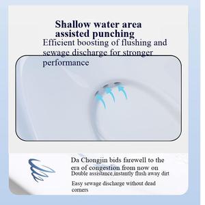 Ultra-xoáy loại PVC nhà vệ sinh Đối với trang chủ sử dụng căn hộ nhỏ tiêu chuẩn tuôn ra tầng gắn 3/6L Quảng Đông Triều Châu nhà vệ sinh chỗ ngồi - Product Image 3