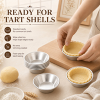 Moules à tartelettes en aluminium jetables de haute qualité pour la vente en gros, mini-moules à tartelettes portugaises pour la pâtisserie