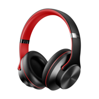 Headphone DOQAUS VOGUE5 Harga Grosir Supplier, Warna Hitam Merah, Headset Over-Ear, Dapat Berubah Menjadi Speaker
