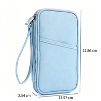 Cartera de Viaje con Bloqueo RFID, Impermeable, Anti-robo, Organizador de Documentos Familiares, Porta Tarjetas Portátil