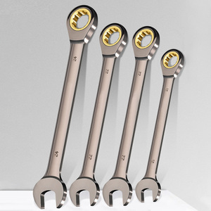 OEM Metric Cr-V Ratchet Combination Wrench Black Nickel Plating Ratcheting <b>Spanner</b> for Auto Repair - Product Image 3