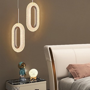 <strong>Light</strong> Luxury Bedside <strong>Chandelier</strong> Master Bedroom Modern and Simple Dining Room Long Line <strong>Small</strong> LED Gold Pendant <strong>Light</strong> - Product Image 2