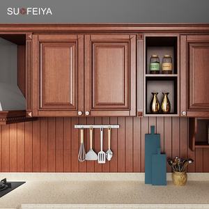 Precio al por Mayor, Listo para Armar, Gabinetes <span class=keywords><strong>de</strong></span> Cocina Blancos Estilo Shaker, Diseño <span class=keywords><strong>de</strong></span> Madera Maciza con Chapa <span class=keywords><strong>de</strong></span> Madera - Product Image 6