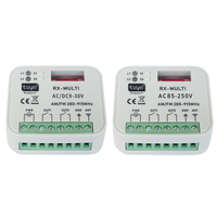 Tuya Wifi Garage porte-clés télécommande universelle 433MHz 2CH transmetteur roulant RF 9-36 85-250V usage domestique Code d'apprentissage fixe