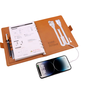 New Arrival PU Leather máy tính xách tay với <span class=keywords><strong>USB</strong></span> A5 giấy không dây sạc biểu tượng tùy chỉnh Nhật Ký - Product Image 1