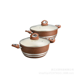 OEM Maifan Stone Non-Stick <b>Cookware</b> <b>Set</b> Aluminum Minimalist Export Ready Oven Safe - Product Image 4