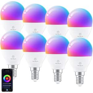 Lampadina LED Intelligente Antela E14 4.5W, Controllo WiFi via App, Dimmerabile RGB, Luce Bianca, Montaggio a Soffitto - Product Image 3