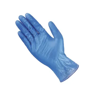 Bubuk bebas bening PVC sarung tangan polivinil sekali pakai sarung tangan vinil manik-manik manset gratis penawaran sampel pemeriksaan vinil