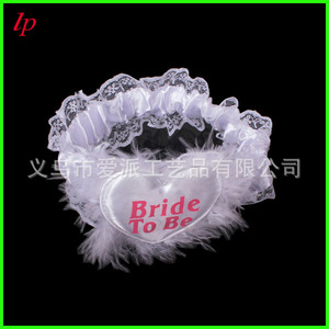 Bride To Be Veil Headpiece Set With Garter And Sash LPP4219 Women's <b>Wedding</b> <b>Props</b> - Product Image 5