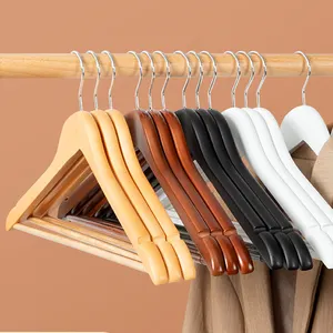 YIKAI penjualan laris gantungan baju mantel kayu gantungan baju Neatening