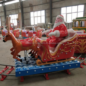 Dattractions de <span class=keywords><strong>parc</strong></span> d'attractions train de Noël électrique en plein air promenades en train de piste du Père Noël à vendre - Product Image 2