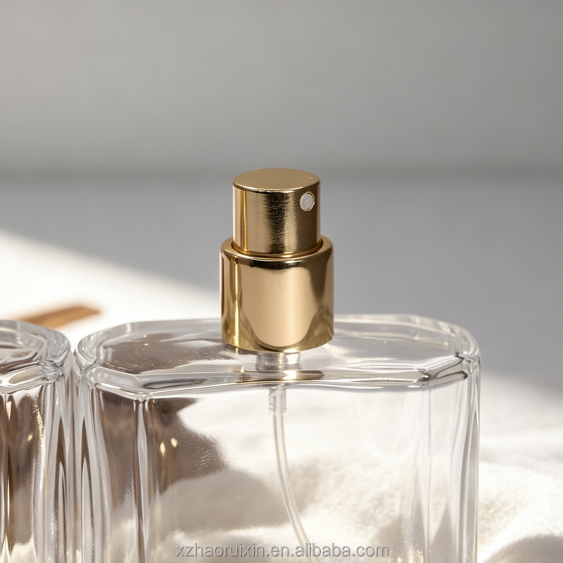 50ml Heavy Base Glass Perfume Spray Bottle Golden Cap Fragrance ...