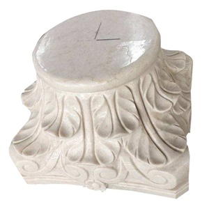 نيوستار الحجر الطبيعي البيج عمود رخامي كابيتال الرومانية عمود للزينة - Product Image 4