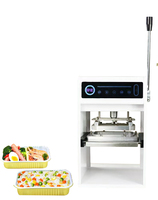 Scelleuse de barquettes semi-automatique personnalisée en acier inoxydable, machine de thermoscellage manuelle pour couvercles en aluminium et canettes, qualité alimentaire