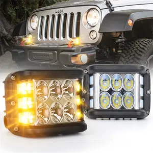 OVOVS 72W 번쩍이는 차 빛 Offroad 트럭 ATV SUV 측 사수 빛을 위한 이중 색깔 Led 스트로브 일 빛