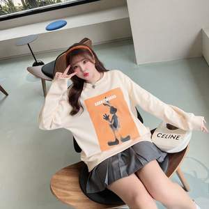 Sudadera de Cuello Redondo con Estampado de Conejo para Mujer, Talla Grande, Marca Runqi, Tejido de Algodón, Nueva Colección de Otoño N8626 - Product Image 5