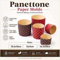 Moules en papier kraft épaissi de qualité alimentaire pour Panettone, outils de cuisson en gros pour boulangeries OEM, moules à gâteaux au levain, brioches, gâteaux de Noël, mochi