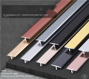 Système de garniture encastrée en aluminium <span class=keywords><strong>Moulure</strong></span> en T <span class=keywords><strong>d</strong></span>écorative pour les murs de carreaux, les panneaux et les bords de <span class=keywords><strong>plafond</strong></span> - Product Image 5