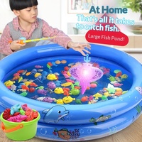 Mainan Edukasi Anak Set Plaza Memancing Plastik Kapal Selam untuk Anak Laki-laki Perempuan, Kolam Air Bermain Magnetik Usia 0-24