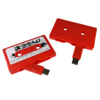 Cassette usb avec logo personnalisé, support à mémoire de 8 go 16 go 32 go 64 go 128 go, lecteur flash avec boîte en plastique