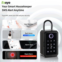 Intelligenter Großer Schlüsselsafe mit Fernzugriff, Sofortiger WLAN-Verbindung, Tragbar für den Außenbereich, Stahltür, Speicherkarte, Via Tuya/TTlock App