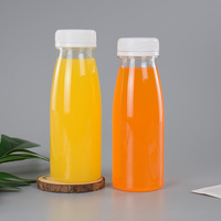 Top qualité 200ML PET ronde en plastique boisson bouteille d'eau potable bouteille lait thé bouteille