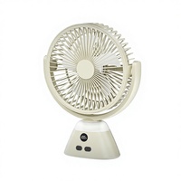 Nouveau ventilateur de bureau 2025, portable, pour l'extérieur, avec lumière nocturne, multifonction, recharge USB, affichage numérique, matériau ABS, 36V