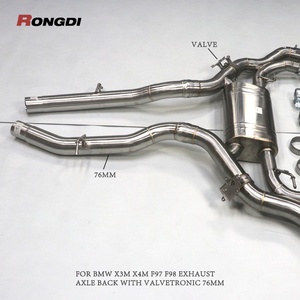 Rongdi Hot Sales Valved Axle <b>Back</b> Exhaust for BMW X3M X4M F97 F98 3.0T Performance Stainless Steel Pipe Valvetronic Exhaust - Product Image 4