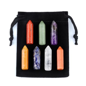 ชุดหินคริสตัลธรรมชาติขัดเงาสำหรับบำบัดเจ็ดจักระแบบพกพา - Product Image 6