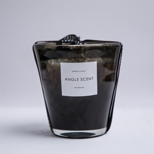 Vente en gros label privé cadeau bougie tasse en verre soufflé à la main parfum personnalisé 2 mèches de bougies parfumées en cire de soja - Product Image 2