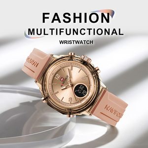 นาฬิกาข้อมือ <span class=keywords><strong>NAVIFORCE</strong></span> 7109 รุ่นขายดี จอแสดงผลคู่ สำหรับเล่นกีฬา เรืองแสง กันน้ำ สายซิลิโคน ควอตซ์ สำหรับ<span class=keywords><strong>ผู้หญิง</strong></span> เหมาะสำหรับใส่ทำงาน - Product Image 3