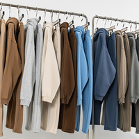 Ensemble de survêtement unisexe en molleton épais 345 GSM pour l'automne 2026 – Coupe ample, sweat à capuche et pantalon de jogging, résistant à la décoloration et au séchage en machine