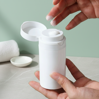 Flacon pompe sans air en plastique PP à rabat, 30 ml-200 ml, diamètre, lotion, crème, emballage de soins de la peau pour voyage