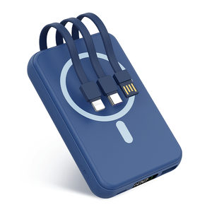 <span class=keywords><strong>Power</strong></span> <span class=keywords><strong>Bank</strong></span> Nirkabel Magnetik Tipe-C 10000mAh Pengisi Daya Portabel 22.5W PD Pengisian Cepat Kabel Terintegrasi Layar LED Li-Polymer - Product Image 3