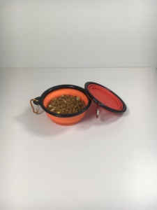 Alpetsmile portátil plegable de viaje para mascotas tazón ecológico PP + PC/TPE + ABS plato de agua redondeado para perros gatos 350ml 1000ml capacidad - Product Image 4