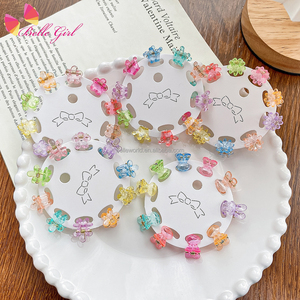 BELLEWORLD diseño coreano 1,5 cm Mini pinza de pelo de fresa para bebés niños pinzas de pelo de conejito abrazadera mariposa mate pinza de pelo de plástico - Product Image 6