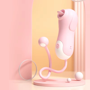 Vibrateur en silicone en forme de rose avec 10 modes, jouet sexuel pour clitoris et seins, ventouses de stimulation lingual incluses - Product Image 6