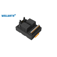 WELLAUTO AU7 MIL10-08R Prise MIL 10 broches, bornier à ressort 10 positions, bornier de sortie relais 8 positions, connexion enfichable
